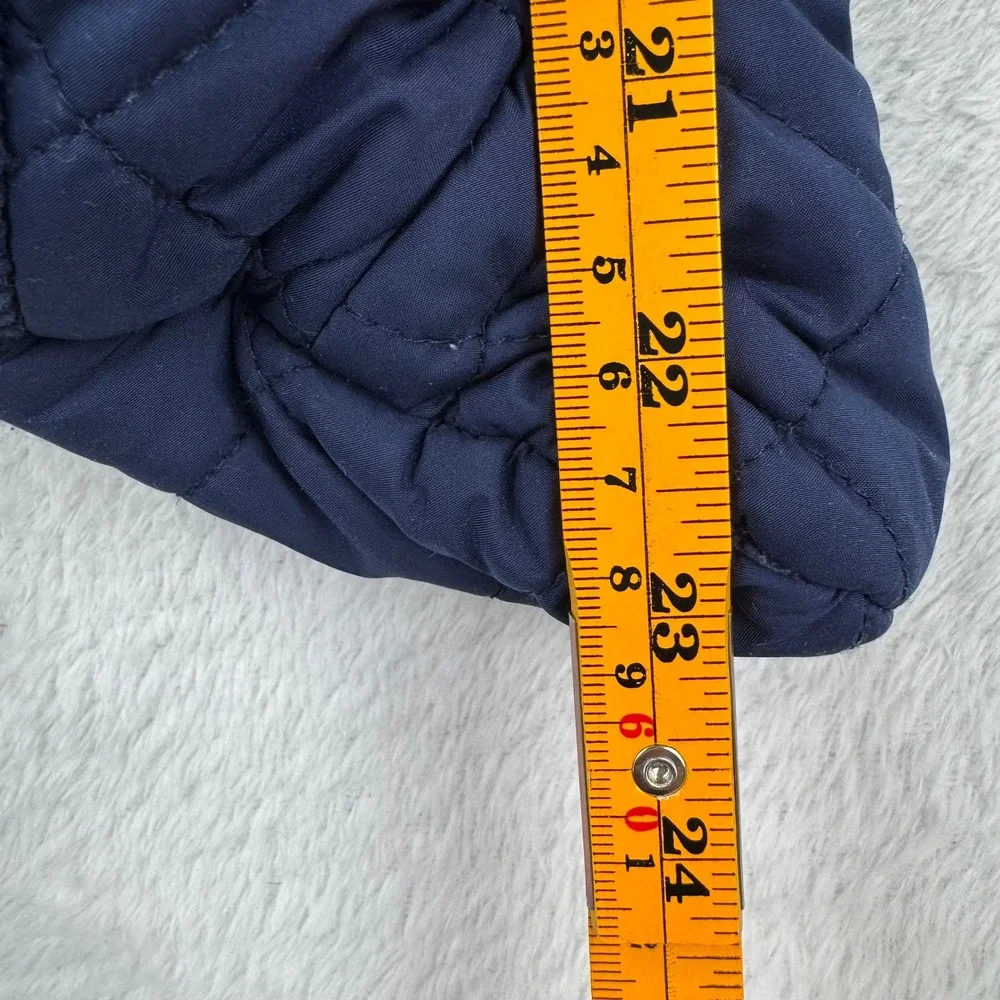 Ralph Lauren Quilted Bunting Pram Suit Baby 6M Navy Blue Fleece Lined Hooded
